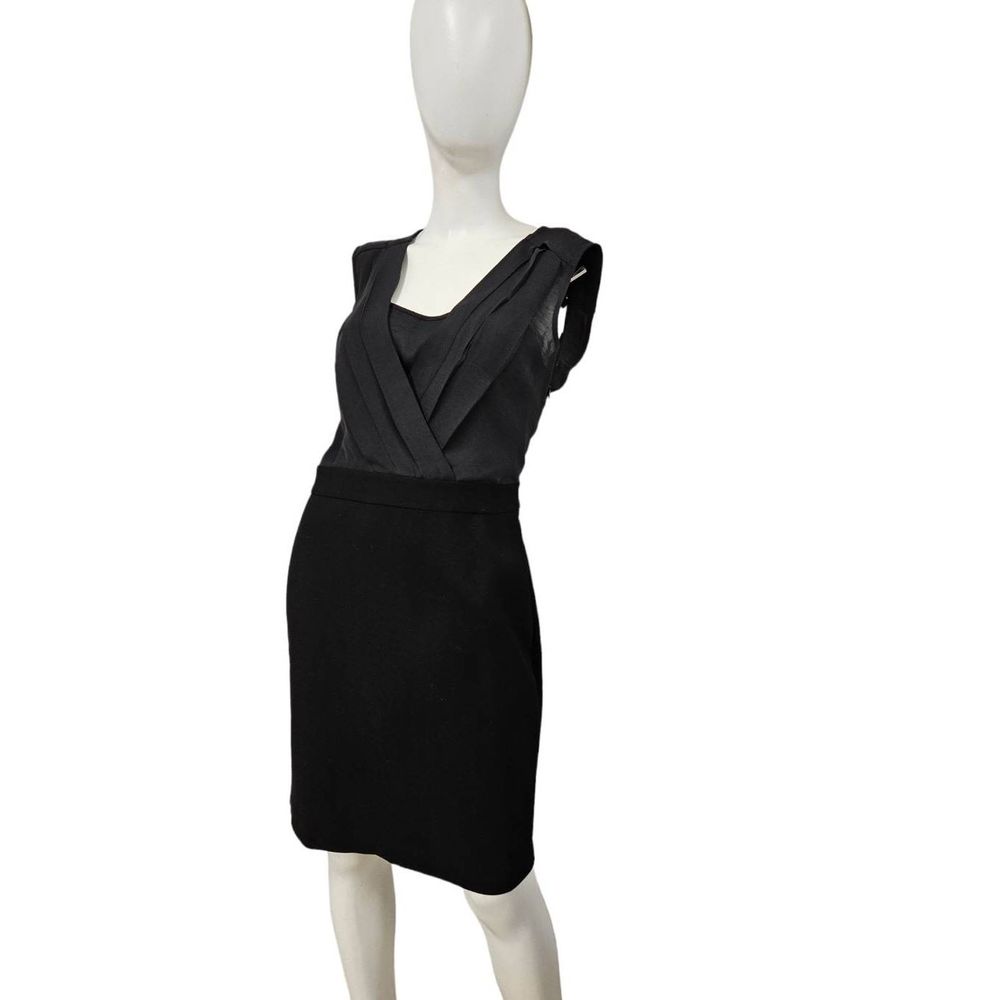 LOFT Black V Neck Shift Dress size 6 - Picture 4 of 10